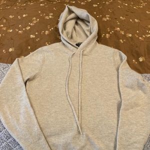 Todd Snyder 100% Cashmere Oatmeal Hoodie sweater, size Small - no pockets